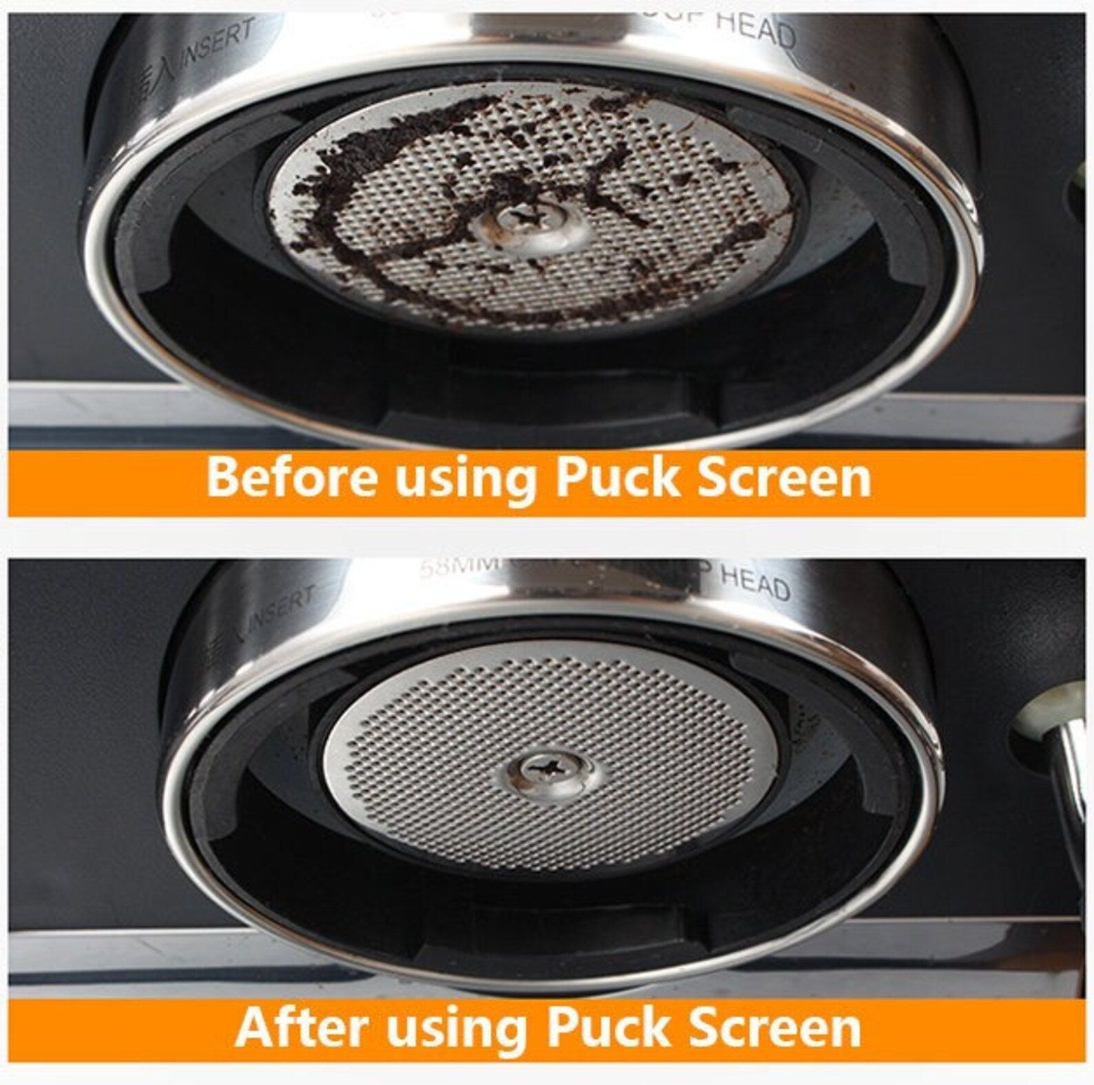 Espresso Puck mesh screen for Portafilters - Fit for Breville/Delonghi/Sage/La San Marco/E61 (58.5mm/54.5mm/53.5mm/50.5mm) — thumbnail 4